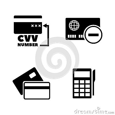 Credit Card. Simple Related Vector Icons Vector Illustration