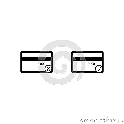 Credit Card vector backside number for finance icon Stock Photo