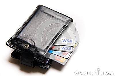 Credit cards choice Editorial Stock Photo