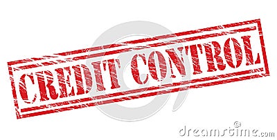 Credit control red stamp Stock Photo