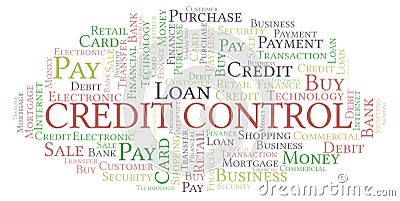 Credit Control word cloud. Stock Photo