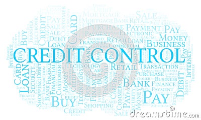 Credit Control word cloud. Stock Photo