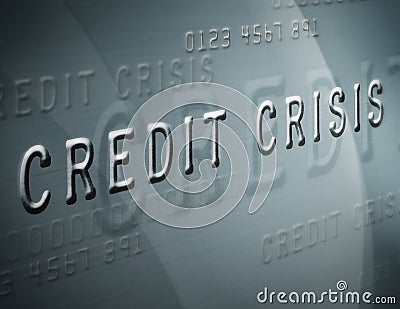 Credit Crisis Stock Photo