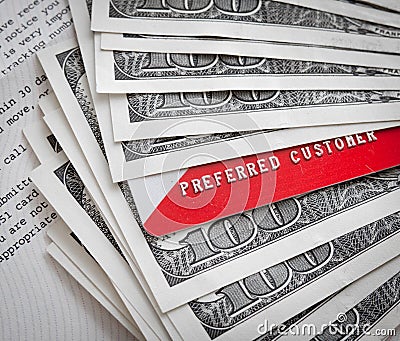 Credit/debit bank Cards atop usd paper Money Stock Photo