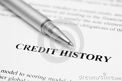 Credit History Stock Photo