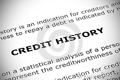 Credit History Concept Stock Photo