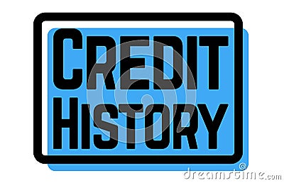 Credit history stamp on white Vector Illustration