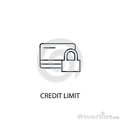 Credit Limit concept line icon. Simple Vector Illustration