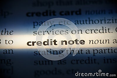 Credit note Stock Photo