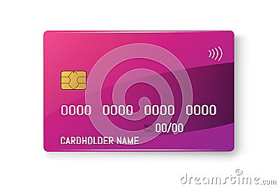 Credit plastic card with emv chip. Contactless payment Editorial Stock Photo