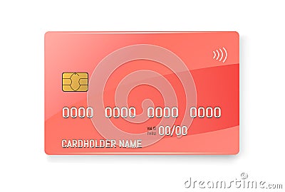 Credit plastic card with emv chip. Contactless payment Editorial Stock Photo