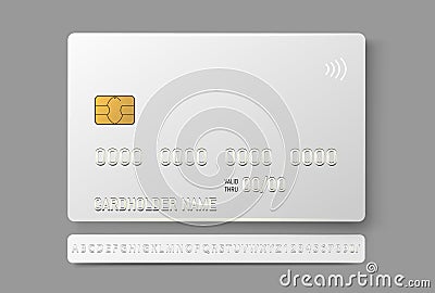 Credit plastic card with emv chip. Contactless payment Editorial Stock Photo