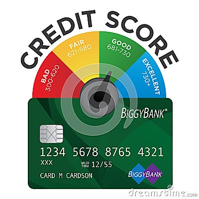 Credit Score Chart Vector Illustration