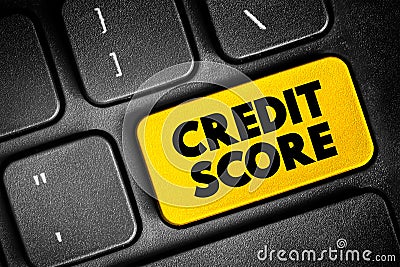 Credit Score - numerical expression based on a level analysis of a person's credit files, to represent the creditworthiness Stock Photo