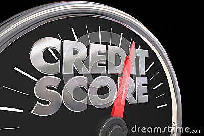 Credit Score Speedometer Better Improve Rating Number Stock Photo