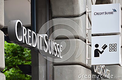 Credit Suisse Editorial Stock Photo