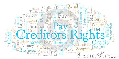 Creditors Rights word cloud. Stock Photo