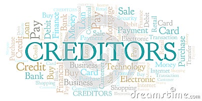 Creditors word cloud. Stock Photo