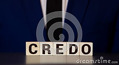 Credo word concept on cubes Stock Photo