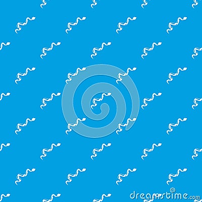 Creeping snake pattern seamless blue Vector Illustration