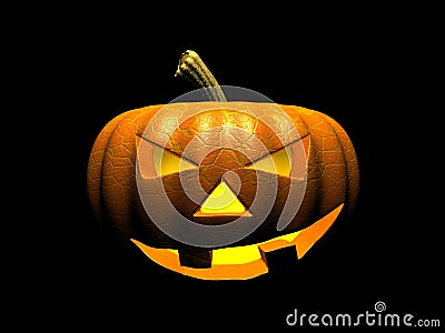 Creepy Halloween Pumpkin Stock Photo