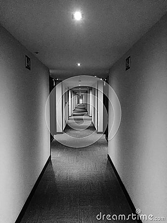 Creepy hallways Stock Photo