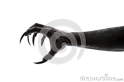 Creepy monster claw isolated on white background Stock Photo