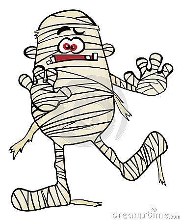 Creepy mummy Vector Illustration