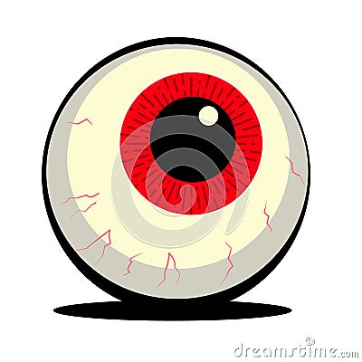 Halloween Red Eye Ball Illustration Stock Photo