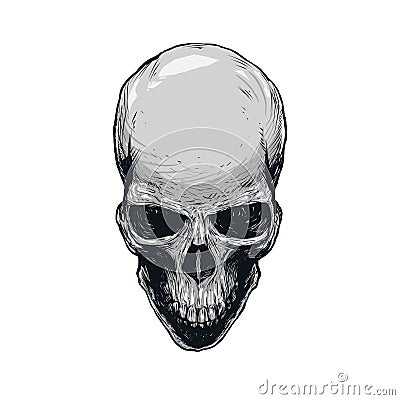 Creepy Skull. Vector clip art Vector Illustration