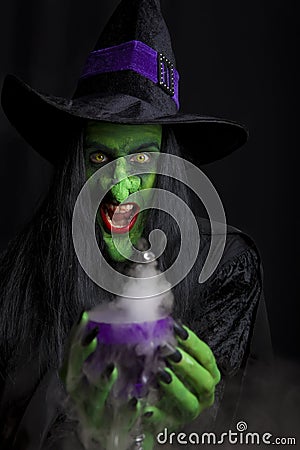 Creepy witch Stock Photo