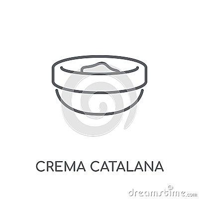 Crema Catalana linear icon. Modern outline Crema Catalana logo c Vector Illustration