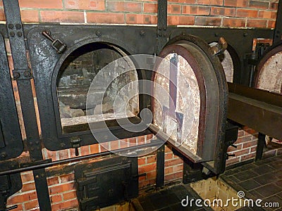 crematory ovens in the German Buchenwald concentration camp Editorial Stock Photo
