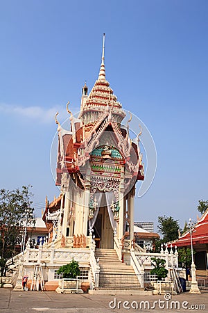 Crematory or pyre in Thai temple Stock Photo
