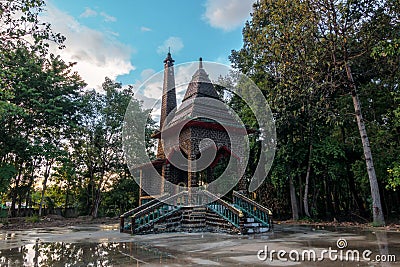 Crematory. Wat Pa Maha Chedi Kaew Han District Stock Photo