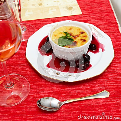 Creme brulee Stock Photo