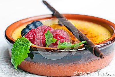 Creme brulee Stock Photo