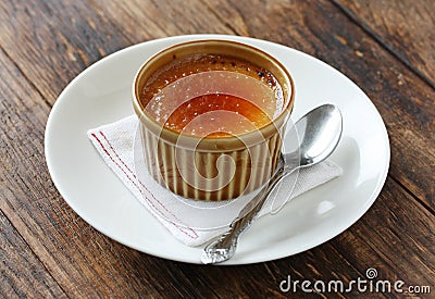 Creme brulee , burnt cream Stock Photo