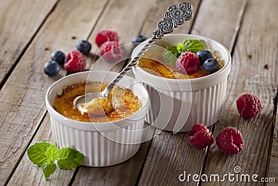 Creme brulee. Stock Photo