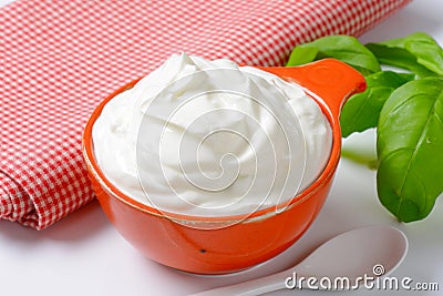 Creme fraiche Stock Photo