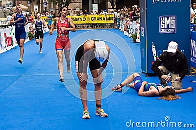 Cremona ITU European Triathlon Sprint Cup Editorial Stock Photo