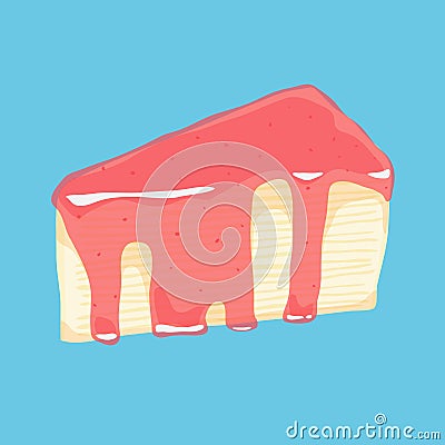 Crepe cake Vector Illustration