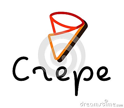 Crepe Logo Design Vector Illustration