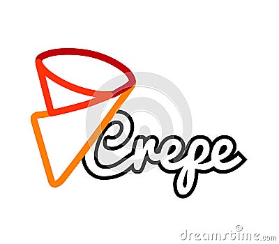 Crepe Logo Design Vector Illustration