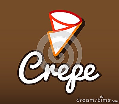 Crepe Logo Design Vector Illustration