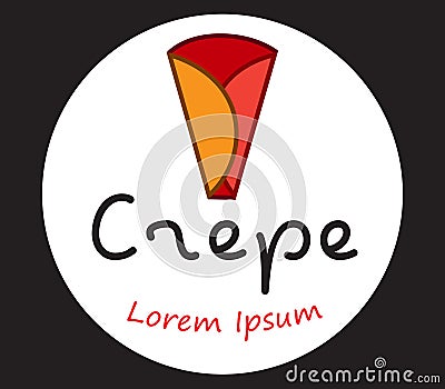 Crepe Logo Design Stock Photo