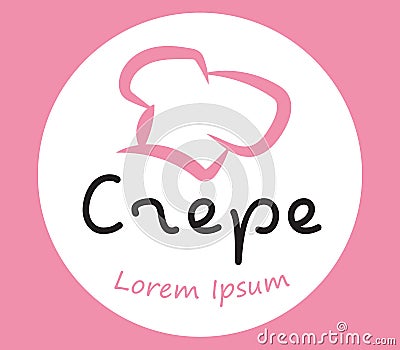 Crepe Logo Design Vector Illustration