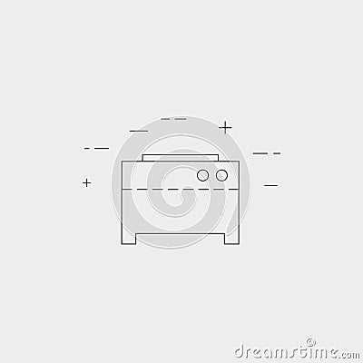 Crepe machine line icon. Vector Illustration