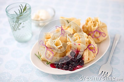 Crepe purse Stock Photo