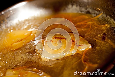 Crepe suzette, pancake with oranges Stock Photo